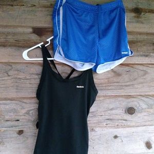 Reebok blue shorts with black top bundle size S